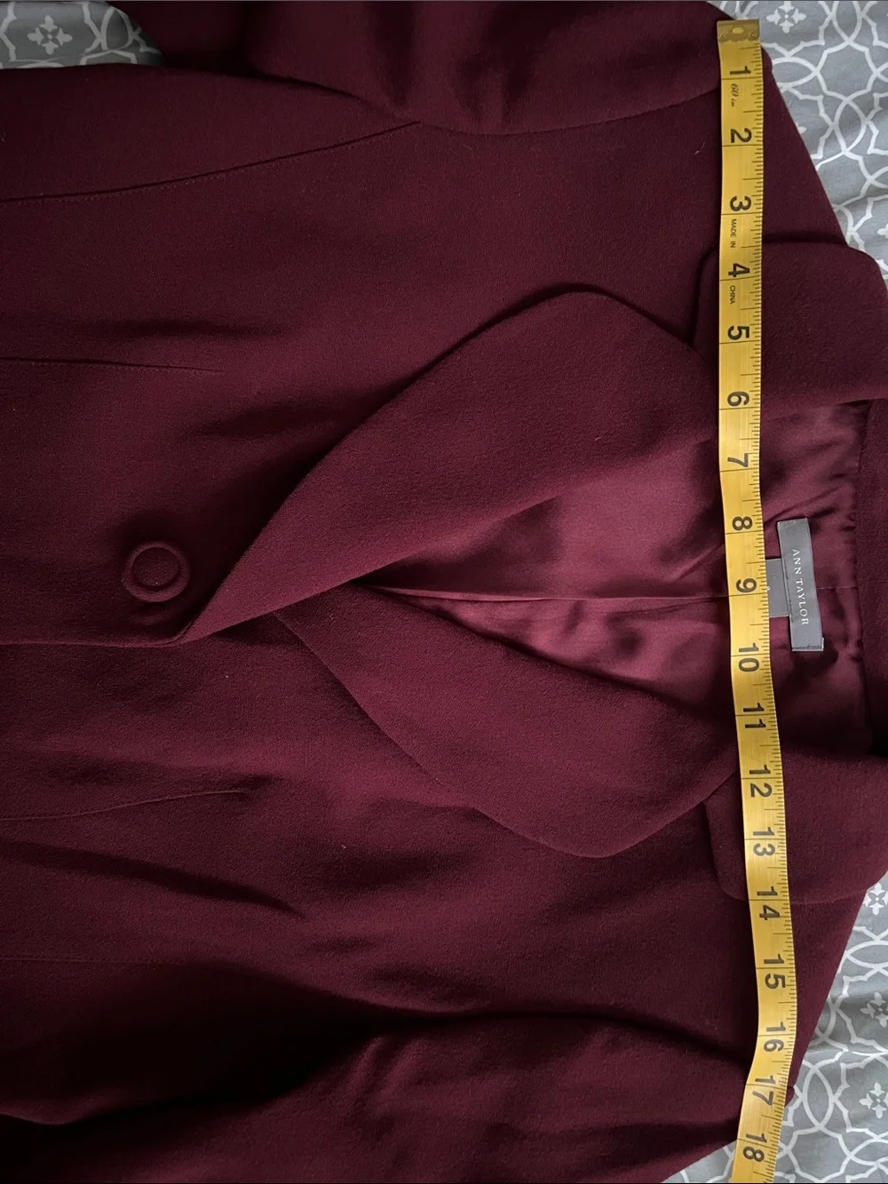 Ann Taylor Women's Burgundy Two-Piece Skirt Suit - Picture 3 of 6